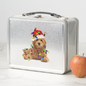 Goldendoodle Santa Dog Metall Brotdose (Beispiel)
