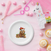 Goldendoodle Santa Dog Pappteller (Party)