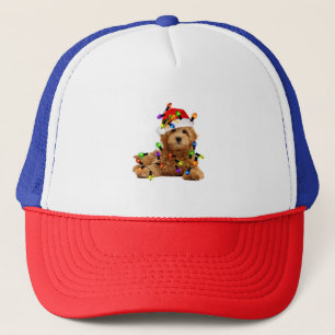 Goldendoodle Santa Dog Truckerkappe