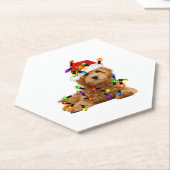 Goldendoodle Santa Dog Untersetzer (angewinkelt)