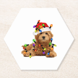 Goldendoodle Santa Dog Untersetzer