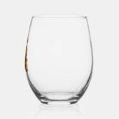 Goldendoodle Santa Dog Weinglas Ohne Stiel (Links)