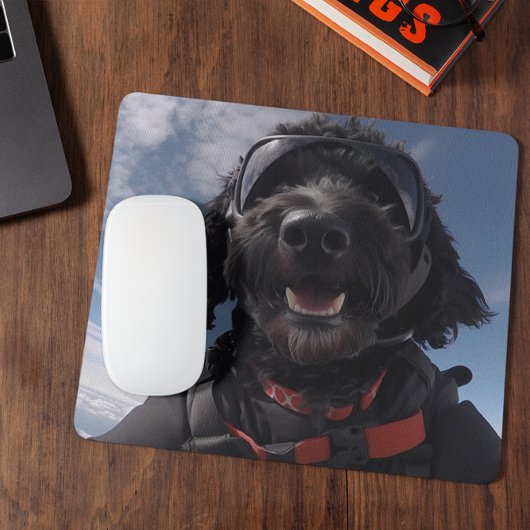 Goldendoodle Skydiving Mouse Pad Mousepad