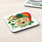 Goldendoodle St Patricks Day Getränkeuntersetzer (Linke Seite)