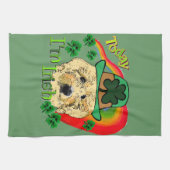 Goldendoodle St Patricks Day Handtuch (Horizontal)