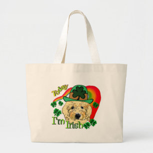 Goldendoodle St Patricks Day Jumbo Stoffbeutel