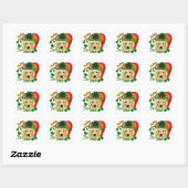 Goldendoodle St Patricks Day Quadratischer Aufkleber (Blatt)