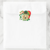 Goldendoodle St Patricks Day Quadratischer Aufkleber (Tasche)