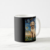 Goldendoodle Starry Night Dog Kunst, Dichtung und  Kaffeetasse (VorderseiteRechts)
