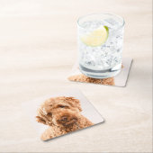 Goldendoodle Studio Portrait Rechteckiger Pappuntersetzer (Vor Ort)