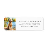 Goldendoodle Summer Lake Return Address Label (Vorne)