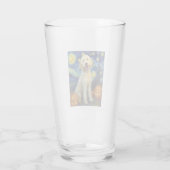 Goldendoodle Süßer Hund Halloween Jack O Lantern K Glas (Rückseite)