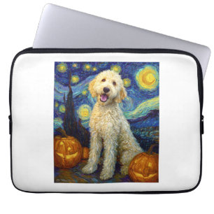 Goldendoodle Süßer Hund Halloween Jack O Lantern K Laptopschutzhülle