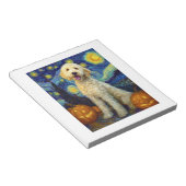 Goldendoodle Süßer Hund Halloween Jack O Lantern K Notizblock (angewinkelt)