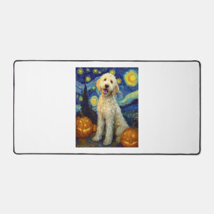 Goldendoodle Süßer Hund Halloween Jack O Lantern K Schreibtischunterlage