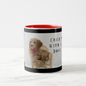 Goldendoodle-Tasse Zweifarbige Tasse (Mittel)