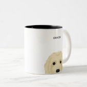Goldendoodle-Tasse Zweifarbige Tasse (VorderseiteRechts)