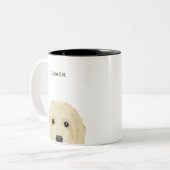 Goldendoodle-Tasse Zweifarbige Tasse (Vorderseite Links)