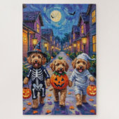 Goldendoodle-Trick-oder-Treating Halloween-Kostüme Puzzle (Vertikal)