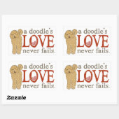 Goldendoodle und Labradoodle-Liebe Rechteckiger Aufkleber (Blatt)