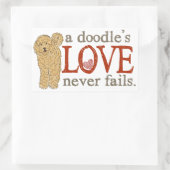 Goldendoodle und Labradoodle-Liebe Rechteckiger Aufkleber (Tasche)