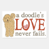 Goldendoodle und Labradoodle-Liebe Rechteckiger Aufkleber (Vorderseite)