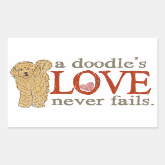 Goldendoodle und Labradoodle-Liebe Rechteckiger Aufkleber
