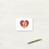 Goldendoodle Valentine Herz Golden Doodle Hund Post-it Klebezettel (Auf Schreibtisch)