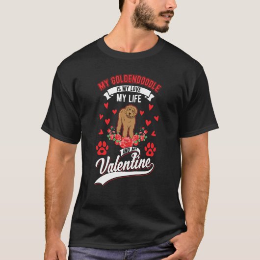 Goldendoodle Valentines Day T-Shirt (Vorderseite)