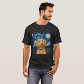 Goldendoodle Van Gogh Starry Night T-Shirt (Vorne ganz)