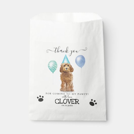 Goldendoodle Vielen Dank, dass Sie Hund Leckerei G Geschenktütchen (Vorderseite)