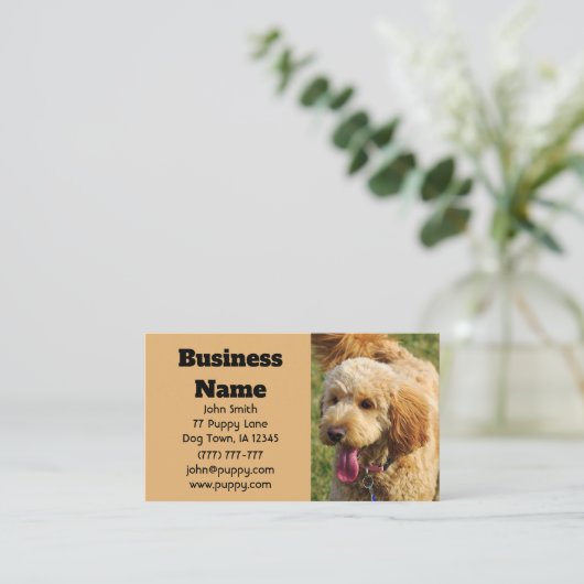 Goldendoodle Visitenkarte (Stehend Vorderseite)