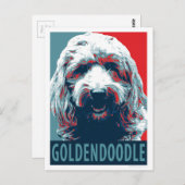 GOLDENDOODLE von Hope Hogs Postkarte (Vorne/Hinten)