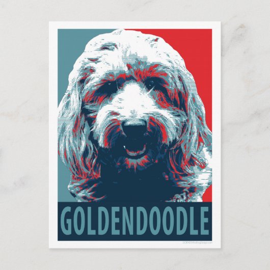 GOLDENDOODLE von Hope Hogs Postkarte (Vorderseite)