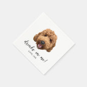 Goldendoodle Wedding Party Custom Cocktail Napkins Serviette (Ecke)