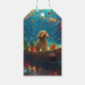 Goldendoodle Weihnachten Feierliche Reise Geschenkanhänger (Vorderseite)