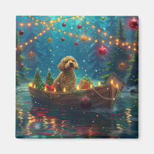 Goldendoodle Weihnachten Feierliche Reise Magnet