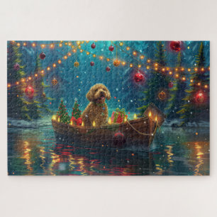 Goldendoodle Weihnachten Feierliche Reise Puzzle