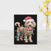 Goldendoodle Weihnachten Golden Doodle Pajamas für Karte (Gelbe Blume)