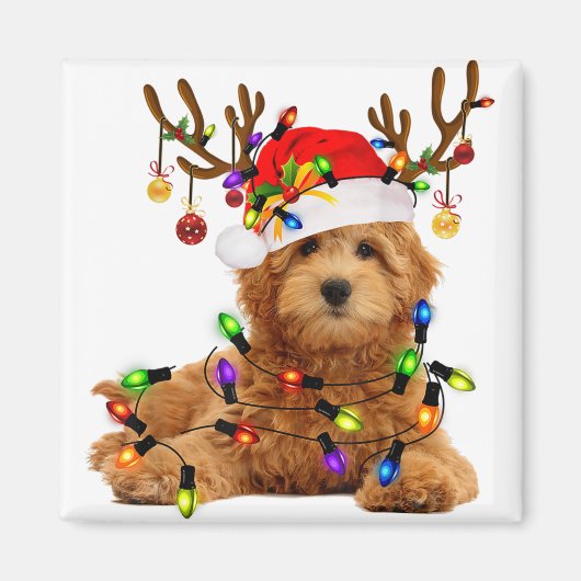 Goldendoodle Weihnachten Rentiere Weihnachten Weih Magnet (Vorne)