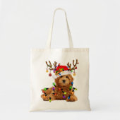 Goldendoodle Weihnachten Rentiere Weihnachten Weih Tragetasche (Vorne)