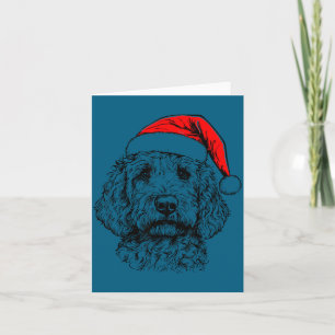Goldendoodle Weihnachten Santa Hut Xmas Pyjama Gol Karte