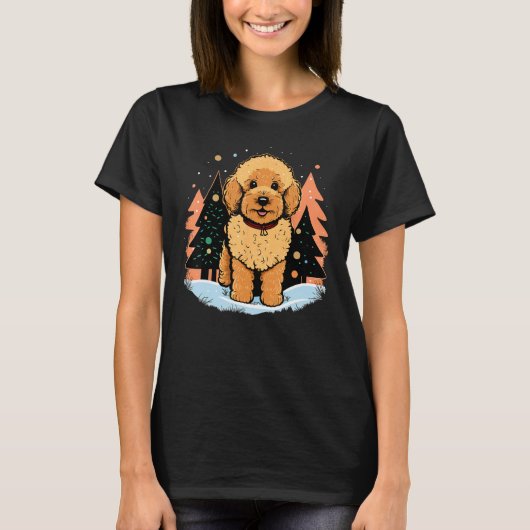 Goldendoodle Weihnachten T-Shirt (Vorderseite)