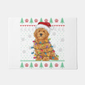 Goldendoodle Weihnachten Ugly Sweater Funny Dog Li Fußmatte (Vorderseite)