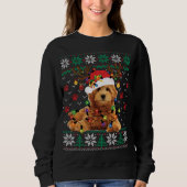 Goldendoodle Weihnachten Ugly Sweater Funny Dog Li Sweatshirt (Vorderseite)