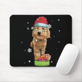 Goldendoodle Weihnachten Weihnachtsfeiertag Hund L Mousepad (Mit Mouse)