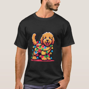 Goldendoodle Weihnachtsbaum Xmas Lichter Golden Do T-Shirt