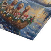 Goldendoodle Weihnachtsboot Urlaub Schneidebrett (Ecke)