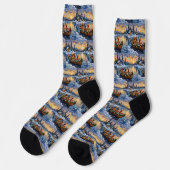 Goldendoodle Weihnachtsboot Urlaub Socken (Linkes Detail)
