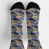Goldendoodle Weihnachtsboot Urlaub Socken (Oben)